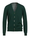 Zanone By Slowear Man Cardigan Dark Green Size 42 Virgin Wool, Polyamide