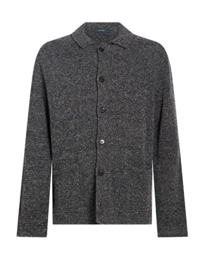 Zanone By Slowear Man Cardigan Grey Size 44 Virgin Wool, Polyamide In Gray