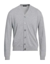 Zanone By Slowear Man Cardigan Light Grey Size 44 Cotton In Gray