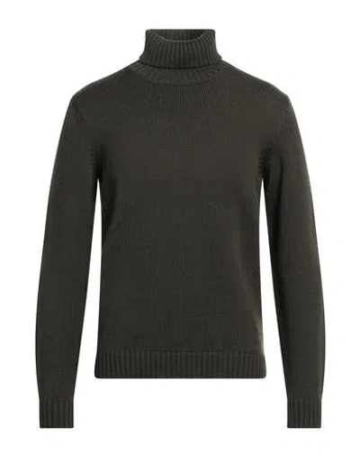 Zanone By Slowear Man Cardigan Military Green Size 46 Virgin Wool In Black