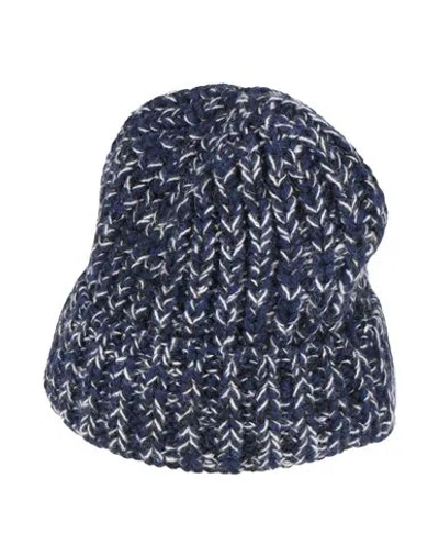 Zanone By Slowear Man Hat Blue Size Onesize Alpaca Wool, Polyamide