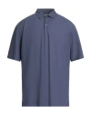 Zanone By Slowear Man Polo Shirt Dark Purple Size 44 Cotton In Blue