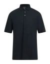 Zanone By Slowear Man Polo Shirt Midnight Blue Size 42 Cotton In Black
