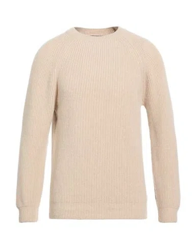 Zanone By Slowear Man Sweater Beige Size 42 Cashmere In Neutral