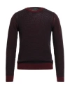 Zanone By Slowear Man Sweater Burgundy Size 42 Virgin Wool In Burgundy