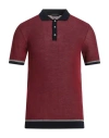 Zanone By Slowear Man Sweater Burgundy Size 48 Cotton In Red