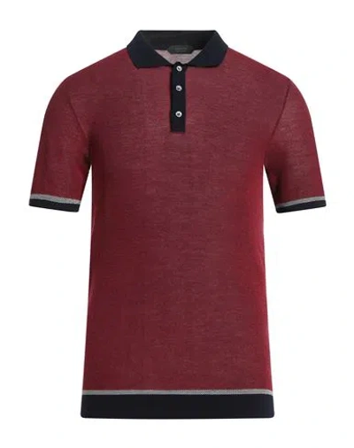 Zanone By Slowear Man Sweater Burgundy Size 48 Cotton