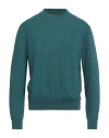 Zanone By Slowear Man Sweater Deep Teal Size 44 Cotton In Green