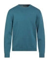 Zanone By Slowear Man Sweater Deep Teal Size 46 Virgin Wool In Green