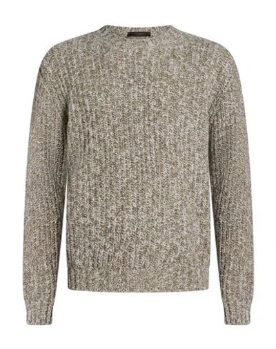 Zanone By Slowear Man Sweater Green Size 44 Virgin Wool In Brown