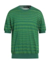 Zanone By Slowear Man Sweater Green Size 46 Cotton, Linen