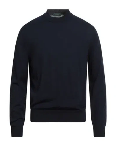 Zanone By Slowear Man Sweater Midnight Blue Size 38 Cotton
