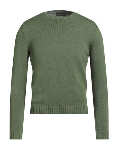 Zanone By Slowear Man Sweater Military Green Size 36 Virgin Wool