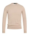 Zanone By Slowear Man Sweater Sand Size 46 Virgin Wool, Polyamide In Neutral