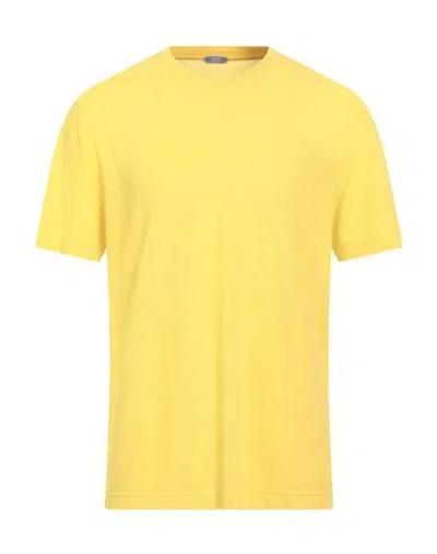 Zanone By Slowear Man T-shirt Yellow Size 46 Cotton