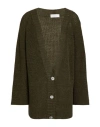 Zanone By Slowear Woman Cardigan Military Green Size M Linen