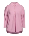 Zanone Button-placket Cotton Shirt In Pink