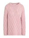 Zanone By Slowear Woman Sweater Antique Rose Size 8 Alpaca Wool, Polyamide, Wool In Pink