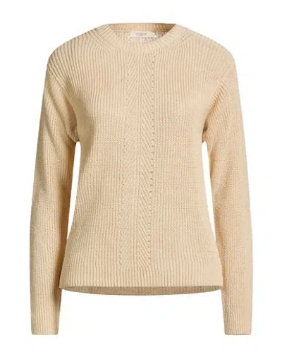 Zanone By Slowear Woman Sweater Beige Size 6 Linen, Cotton In Sand