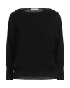 Zanone By Slowear Woman Sweater Charcoal Size 6 Virgin Wool, Polyamide In Black