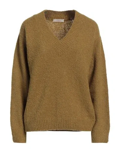 Zanone By Slowear Woman Sweater Khaki Size 6 Alpaca Wool, Wool, Polyamide In Beige