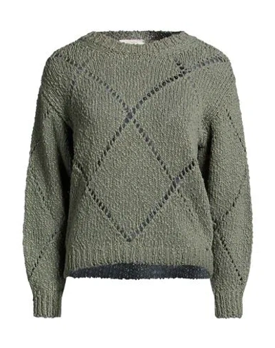 Zanone By Slowear Woman Sweater Sage Green Size 8 Cotton