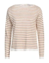 Zanone By Slowear Woman Sweater Sand Size 10 Linen In Beige