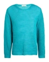 Zanone By Slowear Woman Sweater Turquoise Size 8 Linen In Blue