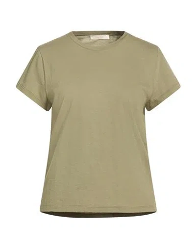 Zanone By Slowear Woman T-shirt Military Green Size 4 Cotton
