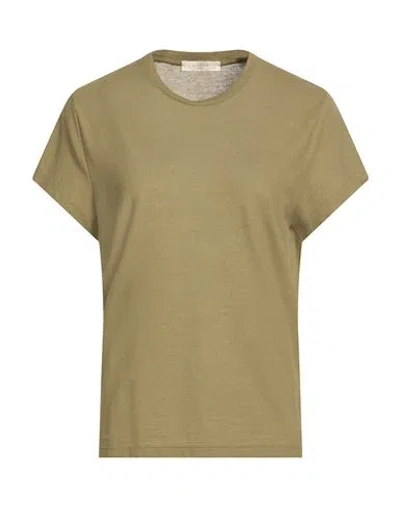 Zanone By Slowear Woman T-shirt Military Green Size 6 Cotton