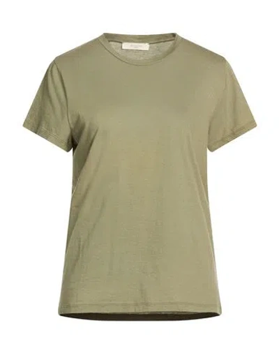 Zanone By Slowear Woman T-shirt Sage Green Size 8 Cotton