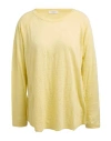 Zanone By Slowear Woman T-shirt Yellow Size 6 Linen In Yellow