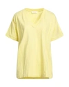 Zanone By Slowear Woman T-shirt Yellow Size M Cotton, Linen In Yellow
