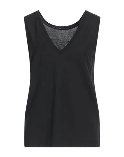 Zanone By Slowear Woman Tank Top Black Size 4 Cotton