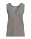 Zanone By Slowear Woman Tank Top Grey Size 6 Cotton