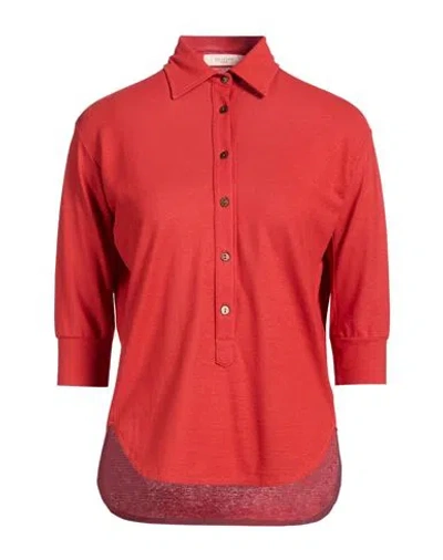 Zanone By Slowear Woman Top Rust Size 2 Cotton In Red