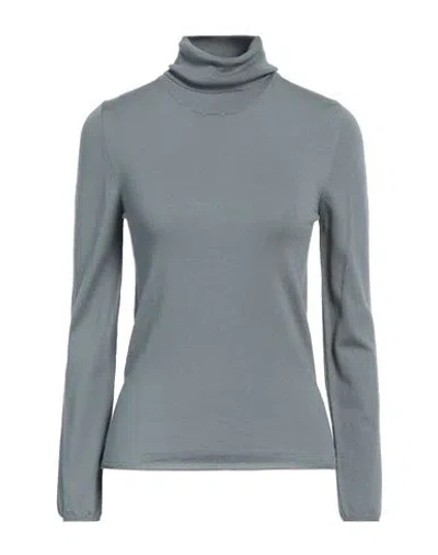 Zanone By Slowear Woman Turtleneck Grey Size 10 Virgin Wool, Polyamide