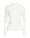 Zanone By Slowear Woman Turtleneck Ivory Size 4 Virgin Wool, Polyamide In White