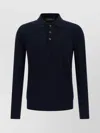 Zanone Cable-knit Button-placket Polo Shirt In Blue
