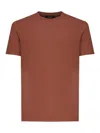 Zanone Crew-neck Short-sleeves T-shirt In Brown