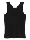 Zanone V Neck Tank Top In Black