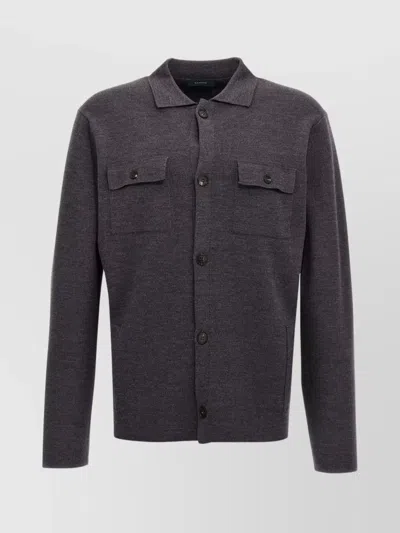 ZANONE CARDIGAN WOOL LONG SLEEVES COLLARED DESIGN