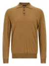 Zanone Cashmere-silk Blend Polo-neck Sweater In Brown