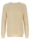 Zanone Ribbed Cashmere Sweater With Crew Neck And Cuffed Sleeves In Neutral