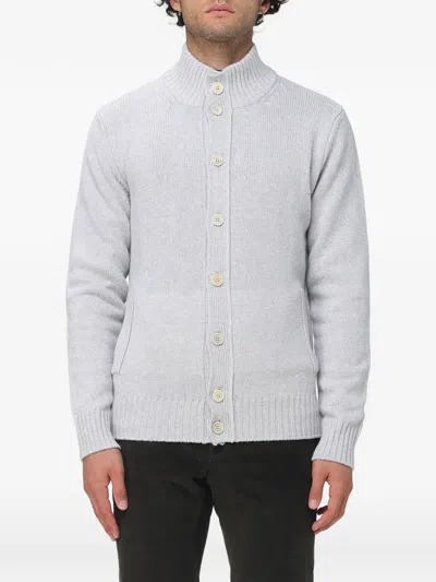 Zanone Chioto Button-up Cardigan In Gray
