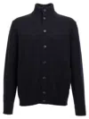 Zanone Man Jacket Midnight Blue Size 46 Virgin Wool In Black