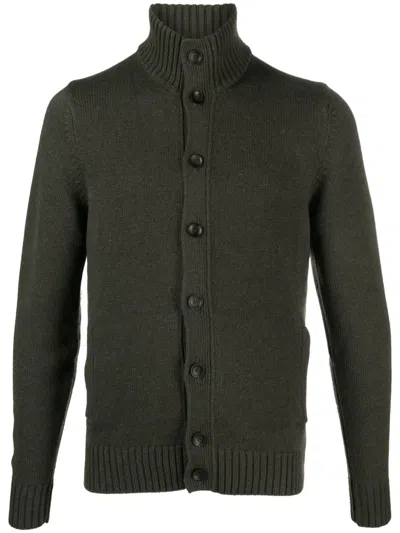 Zanone Chioto Cashmere Cardigan In Green