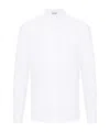 Zanone Collared Shirt Button-down Cuffed Sleeves In White