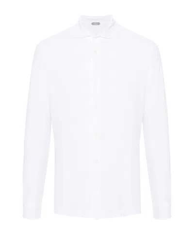 Zanone Classic-collar Cotton Shirt In White