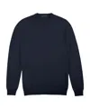 Zanone Knit Pullover Regular Fit Crew Neck In Blue